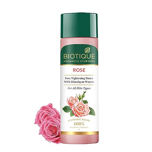 Biotique Pure Rose Water Rejuvenating Mist For Face And Body Steam Distilled For All Skin Types Rose Toner 120Ml