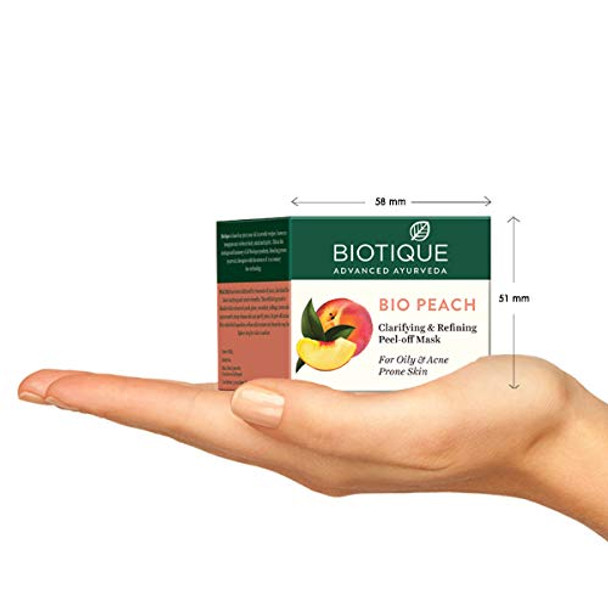 Biotique Bio Peach Clarifying And Refining Peel-Off Mask For Oily And Acne Prone Skin 50 Gm Biotique Bio Peach Clarifying And Refining Peel-Off Mask For Oily And Acne Prone Skin 50 Gm