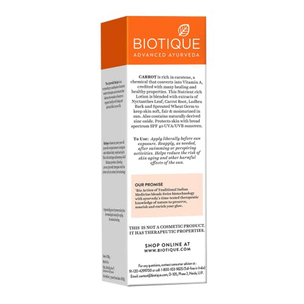Biotique Face & Body Sun Lotion Spf 40 - Carrot 120Ml