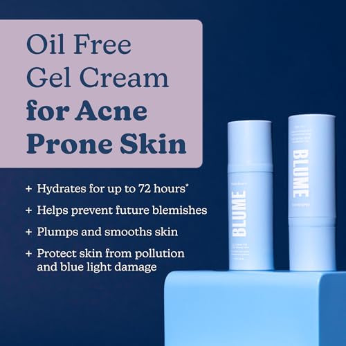 Blume Meltdown Gel Face Moisturizer For Acne Prone Skin - Oil  Facial Moisturizer With Niacinamide & Centella To Even Skin Tone - 72-Hour Hydration Face Cream With Ceramides & Squalane (1.7 Oz)