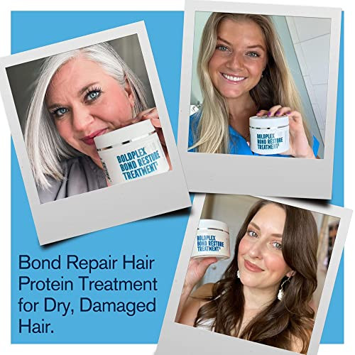 Bold Uniq Purple Hair Mask For Blonde Platinum Bleached Silver Gray Ash & Brassy Hair & Boldplex 3 Bond Restore Treatment - Remove Yellow Tones & Condition Dry Damaged Hair Cruelty  & Vegan