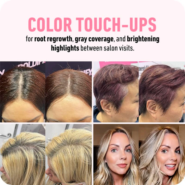 Boldify Hairline Powder + Shampoo + Conditioner: Bundle: Root Touchup Hair Loss Powder And Natural Volumizing Shampoo And Conditioner For Fine Hair (Grey)