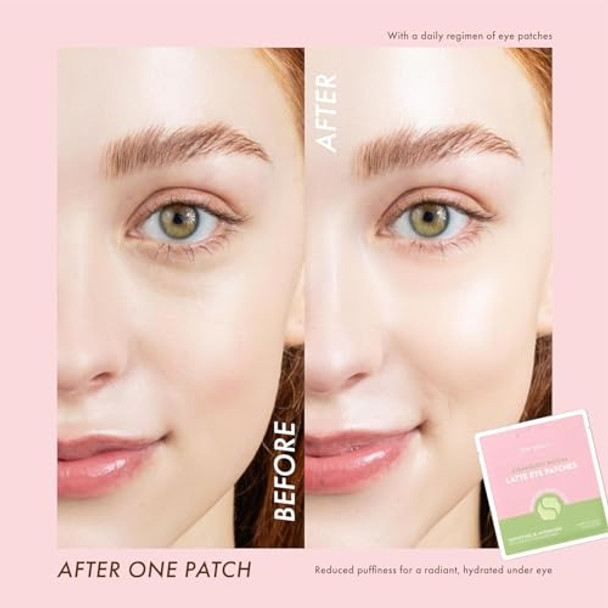Esw Beauty Strawberry Matcha Latte Under Eye Patches (5-Pack) – Depuffing & Hydrating – Vegan Hydrogel With Green Tea For Refreshing Nourished Under Eyes