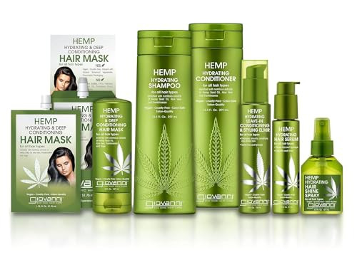 Giovanni Hemp Hydrating Deep Conditioning Hair Mask - Hemp Hydrating Conditioner Mask For Dry Hemp Seed Oil Aloe Vera & Frankincense Helps Moisturize & Revitalize Damaged Hair - 1.5 Oz (1 Pack)