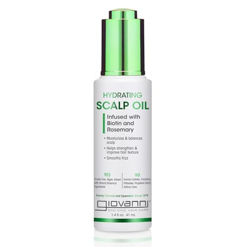 Giovanni Hydrating Scalp Oil - Moisturizes & Balances Scalp Helps Strengthen & Improve Hair Texture Infused With Biotin And Rosemary Vegan - 1.4 Oz