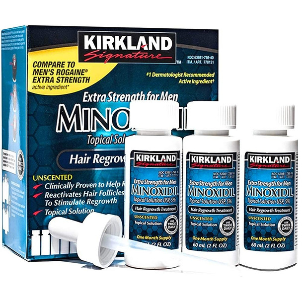 Kirkland  Minoxidil Extra Strength Hair Regrowth  For Men