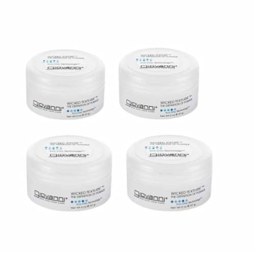 Giovanni Wicked Texture Styling Pomade - Eco Chic Wax Hair Gel 2 Ounce (Pack Of 4)