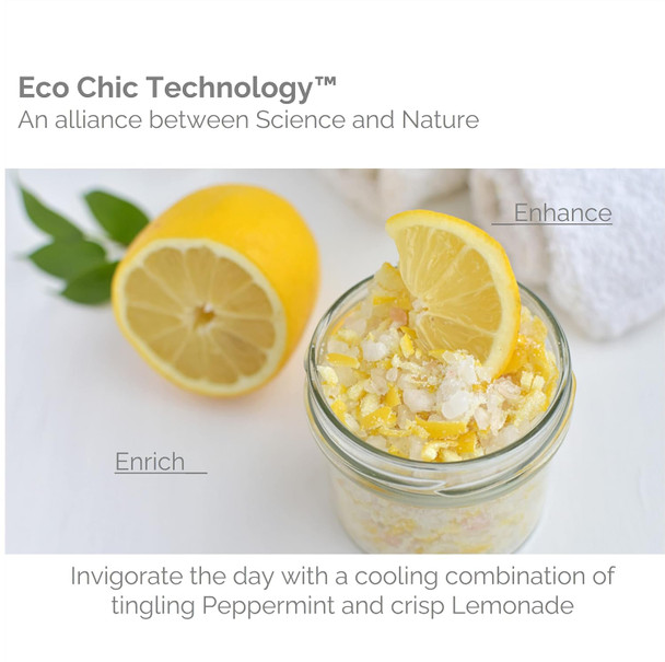 Giovanni Cool Mint Lemonade Salt Scrub - Salt Based Body Scrub Gentle Body Exfoliant With Crushed Mint Leaves Essential Oils Aloe Invigorating & Energizing Mint & Lemon Body Scrub - 9 Oz (2 Pack)