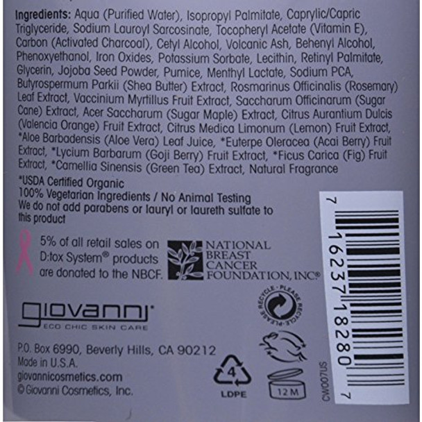 Giovanni Hair Care Products D:Tox System Facial Scrub 4 Oz