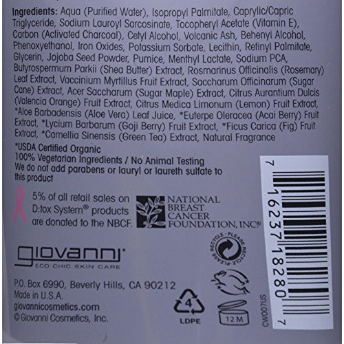 Giovanni Hair Care Products D:Tox System Facial Scrub 4 Oz
