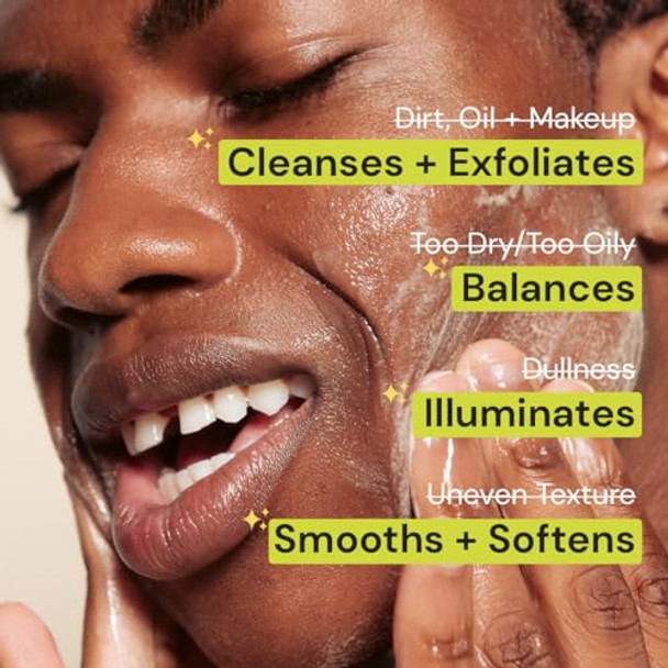 Gleamin Daily Brightening Ritual Set – Cleanser Serum & Moisturizer For Dark Spots Uneven Tone & Glowing Skin – Complete Vitamin C Skincare Routine