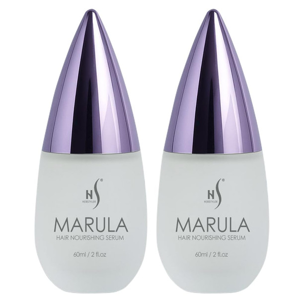 Herstyler Marula Oil Hair Serum - Anti Frizz Serum For Frizzy Dry And Damaged Hair - Boosts Shine Straightening - Address Flyaways Split Ends - 2 Fl Oz (1 Pack)