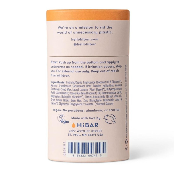 Hibar Sensitive Deodorant With Sea Moss & Aloe - Gentle On Skin Neutralizes Odor Absorbs Moisture Smooth Application Long-Lasting Protection Aluminum & Paraben