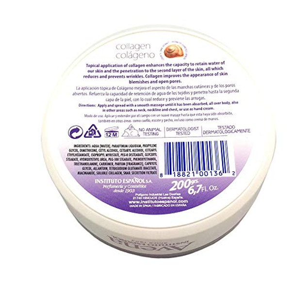 Instituto Espaol Avena Collagen Regenerating Cream. Softens & Moisturizes Your Skin With Collagen To Improve Your Appearance. 6.7 Fl Oz/ 200G. Pack Of 3 Instituto Espaol Avena Collagen Regenerating Cream. Softens & Moisturizes Your Skin With Collagen To Improve Your Appearance. 6.7 Fl Oz/ 200G. Pack Of 3