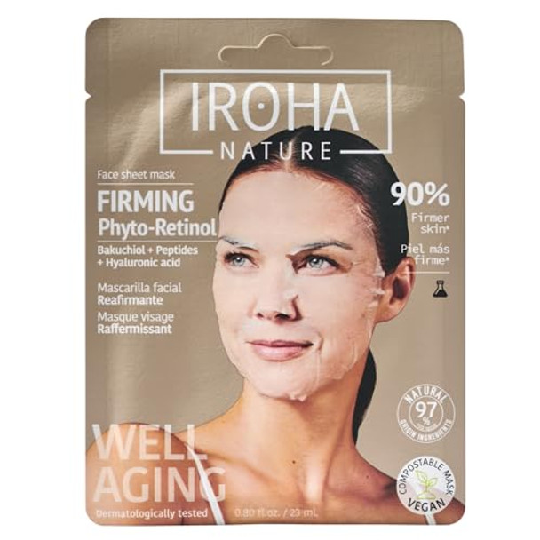 Iroha Nature - Smoothing & Hydrating 100% Biodegradable Sheet Mask With Bakuchiol