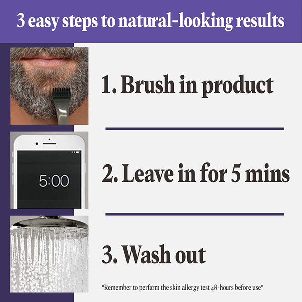 Just For Men Touch Of Gray Mustache & Beard Beard Coloring For Gray Hair With Brush Included For Easy Application Great For A Salt And Pepper Look - Light & Medium Brown B-45/55 Pack Of 3