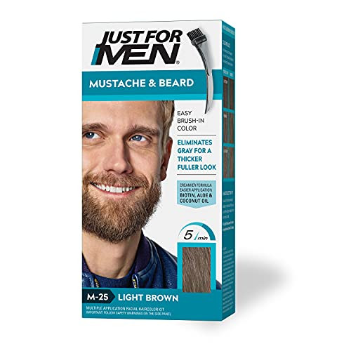 Just For Men Mustache & Beard Beard Dye For Men With Brush Included For Easy Application & Control Gx Grey Reducing Shampoo For Lighter Shades Of Hair Blonde To Medium Brown
