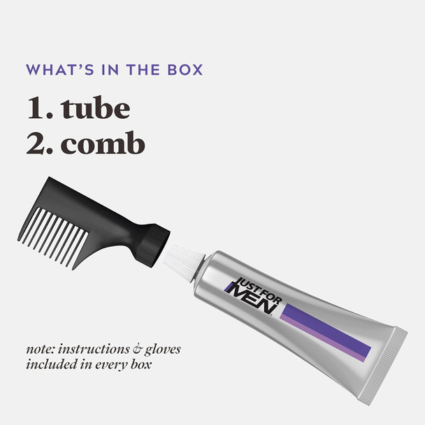 Just For Men Touch Of Gray Hair Coloring With Comb Applicator Great For A Salt And Pepper Look - Medium Brown T-35