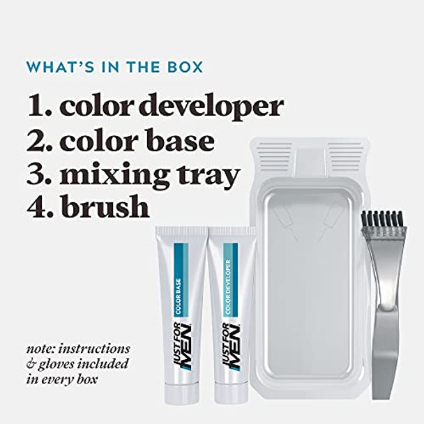 Just For Men Control Gx Grey Reducing Shampoo Gradual Hair Color For Stronger And Healthier Hair & Mustache & Beard Beard Dye For Men With Brush Included For Easy Application