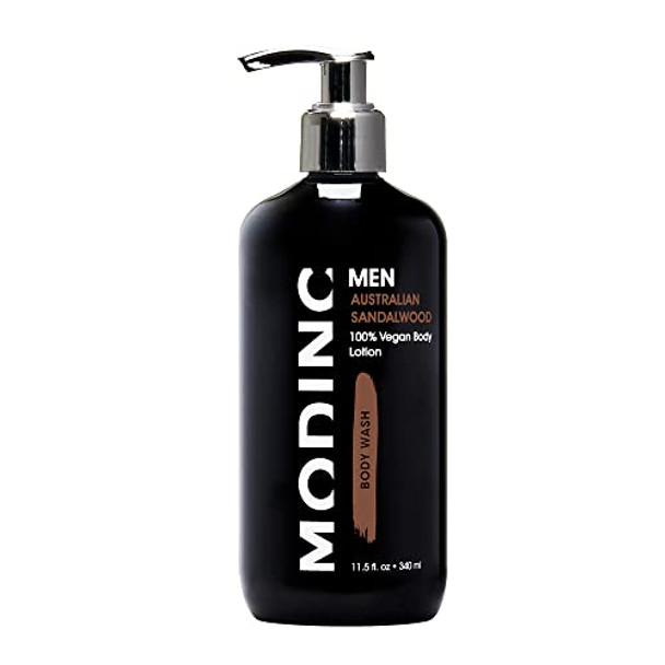 Modinc Luxury Australian Sandalwood Body Wash Hydration Blend Vegan Cruelty  Pump 11.5 Ounces