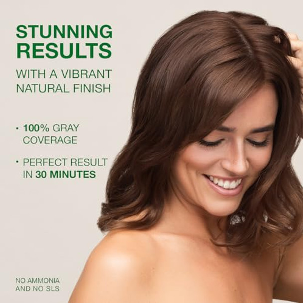 Naturigin Permanent Hair Color 5.3 Warm Brown Ammonia  100% Gray Coverage Nourishing Natural Formula For All Hair Types Long-Lasting Vegan & Cruelty- 1 Pack