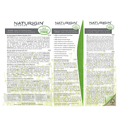 Naturigin Permanent Hair Color 7.4 Copper Blonde Ammonia  100% Gray Coverage Nourishing Natural Formula For All Hair Types Long-Lasting Vegan & Cruelty- (Packaging May Vary)
