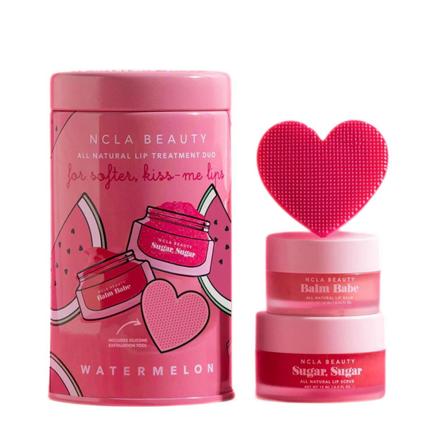 Ncla Beauty - Lip Care Set + Lip Scrubber  Clean Natural Non-Toxic Beauty (Watermelon)