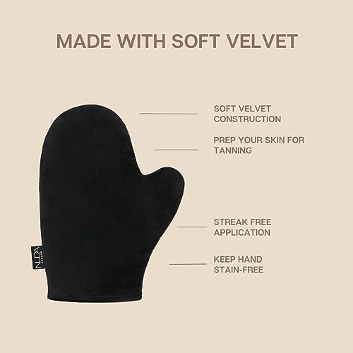 Nuda Canada  Ultra Dark Self-Tanning Mousse Dark Face Tan Water And Tanning Mitt Bundle