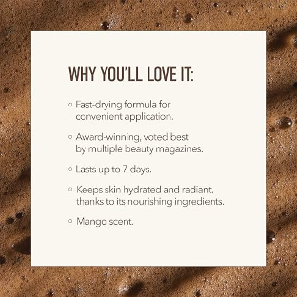 Nuda Canada  Bronzefoam Self Tanning Mousse Lightweight Fast Drying & Streak  Self Tanner Enriched With Coconut Oil Cucumber & Mango Extracts Hydrating Formula Mango Fragrance Vegan Medium 6.4 Oz