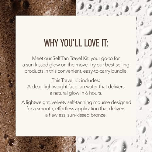 Nuda Canada  Travel Self Tanning Kit  Includes Self Tanning Mitt Applicator 50Ml Dark Self Tanning Mousse & 5Ml Original Face Tanner Spray  Travel Size Self Tanner Kit For A Nourishing Head-To-Toe Tan