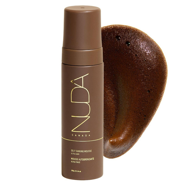 Nuda  Canada Self Tanning Mousse  Lightweight Sunless Tanning Lotion  Cruelty  Body Self Tanner Mousse With Natural Ingredients  Bronzing Lotion At Home (190Ml Dark)