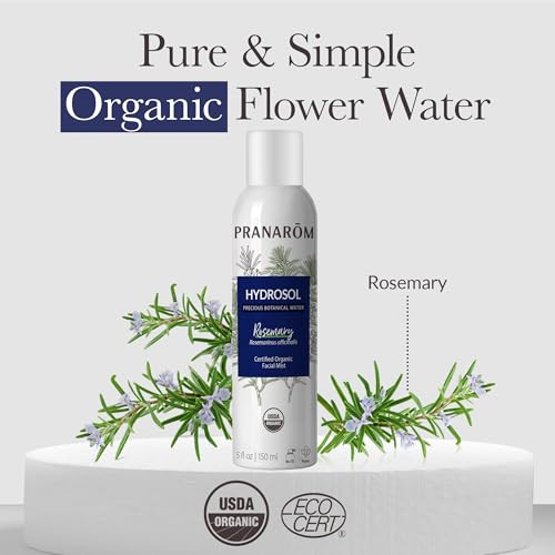 Pranarom - Rosemary Water Hydrosol 150Ml - Applying Toner After Cleansing - For Blemish-Prone Skin - Gently Purifies And Tightens Pores - Ultra-Fine Mist 100% Organic