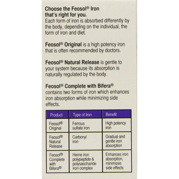 Feosol Bifera Iron Caplets Complete 30 ea