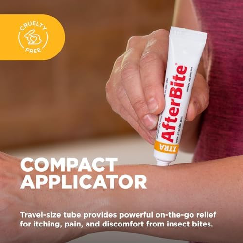 After Bite Xtra Formula - Itch Relief With Diphenhydramine Hcl - Ideal For Mosquito & Fire Ant Bites Bees & More - Portable Gel Formula - 0.7 Oz (4 Pack)
