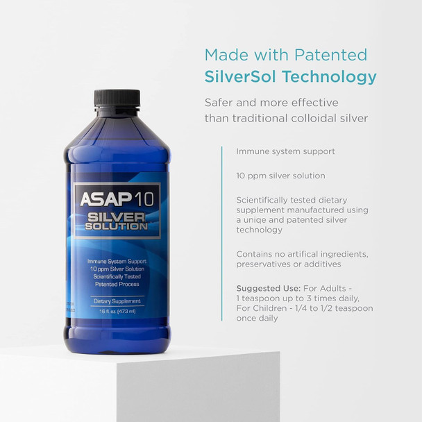 American Biotech Labs - Asap 10 Silver Solution - Immune System Support 10 Ppm Silver Solution Dietary Supplement - 32 Fl. Oz. American Biotech Labs - Asap 10 Silver Solution - Immune System Support 10 Ppm Silver Solution Dietary Supplement - 32 Fl. Oz.