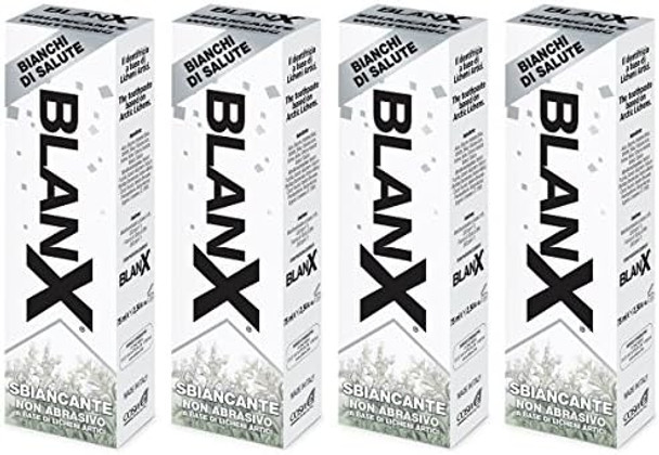 Blanx: Whitening Toothpaste With Arctic Lichens  2.54 Fluid Ounces (75Ml) Tubes (Pack Of 4)  [ Italian Import ]