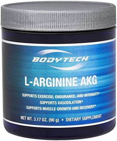 Bodytech L-Arginine Akg 3000Mg - Supports Exercise Endurance & Intensity Muscle Growth & Recovery Vasodilation Nitric Oxide (3.17 Ounce Powder)