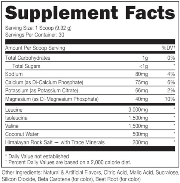 Bucked Up Original Bcaa 2:1:1 Branched Chain Essential Amino Acids - Supplement Powder -  100% Pure 2:1:1 Instantized Formula  Pre/Post Workout  30 Servings  (Peach Ring Flavor)