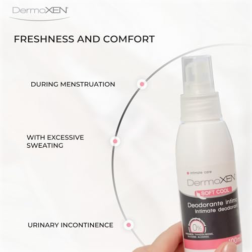 Dermoxen Soft Cool Intimate Deodorant Spray For Men And Women Natural Odourless And Gentle For Sensitive Skin. Fresh Effect. Daily Use. 338 Fl.Oz