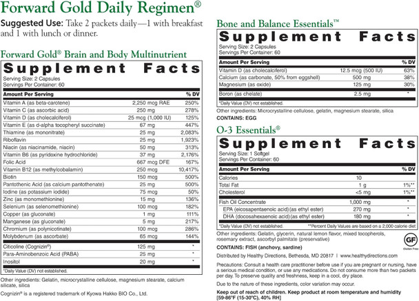 Dr. Whitaker'S Forward Gold Daily Regimen Multi-Nutrient Vitamin Supplement For Adults 65+ 60 Packets (30-Day Supply)