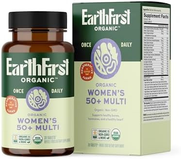 Earthfirst Organic Women'S & Men'S 50+ Once Daily Multi Bundle19 Vitamins From Herbs & Superfoods 30 Count