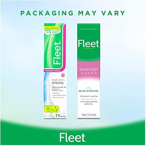Fleet Laxative Bisacodyl Enema For Adult Constipation 1.25 Fl Oz 1 Bottle (4 Pack)
