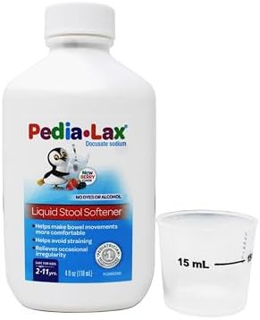 Fleet Pedia-Lax Liquid Stool Softener For Kids Ages 2-11 Berry Flavor 4 Fl Oz - 2 Pack