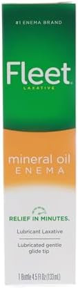 Fleet Laxative Mineral Oil Enema For Constipation 4.5 Fl Oz Bottle (4 Pack)