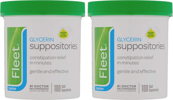 Fleet - Glycerin Suppositories Laxative Adult Jar 100 Each