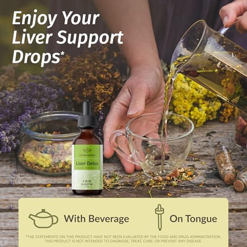 Herbamama Liver Support And Milk Thistle Kit - Bundle Of Liver Support Complex & Milk Thistle Extract Drops 2 Fl Oz - Vegan Non Gmo Sugar & Alcohol- - 2 Pack