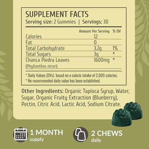 Herbamama Stone Breaker And Dandelion Kit - Bundle Of 1600Mg Chanca Piedra Gummies & Dandelion Root Tincture 2 Fl Oz - Vegan Non-Gmo Alcohol & Gelatin- - 2 Pack