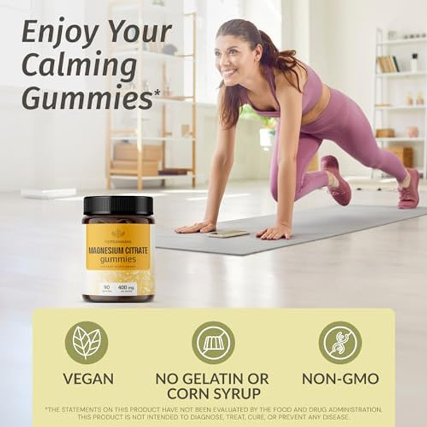 Herbamama Inulin And Magnesium Kit - Bundle Of 1200 Mg Inulin Fiber Capsules & 400 Mg Magnesium Citrate Gummies - Vegan Non-Gmo Gelatinl- - 2 Pack