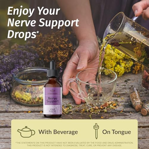 Herbamama Brain Support And Nerve Support Complex Kit - Bundle Of Brain Support Capsules & Nerve Support Complex Drops 2 Fl Oz - Vegan Non-Gmo Gelatin- - 2 Pack