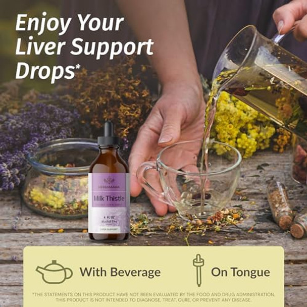 Herbamama Broccoli Sprout And Milk Thistle Kit - Bundle Of 1000 Mg Broccoli Sprout Capsules & Milk Thistle Extract 4 Fl Oz - Vegan Non-Gmo Sugar & Alcohol- - 2 Pack